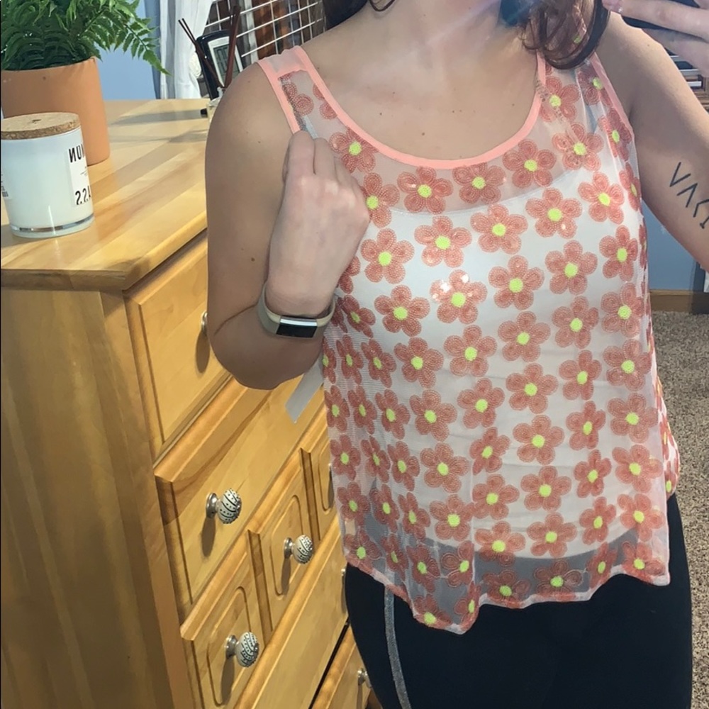 Sequin Floral Top